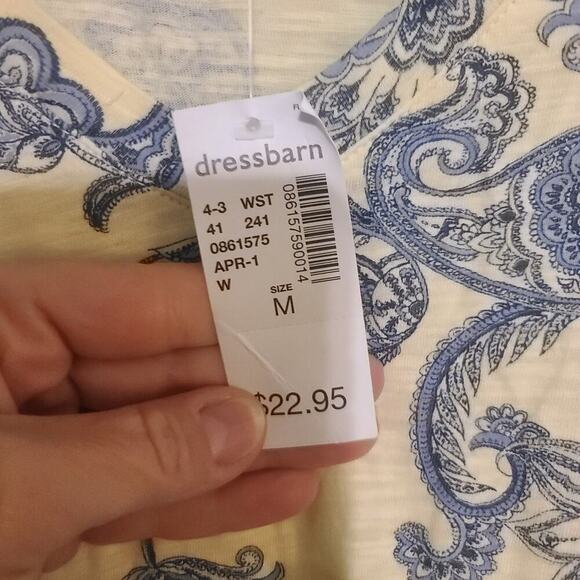 Westport NWT Ladies Vneck Tee Dressbarn Blouse Summer - Picture 4 of 8